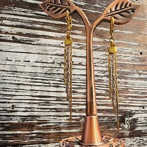 Gold and Silver Dangle Earrings